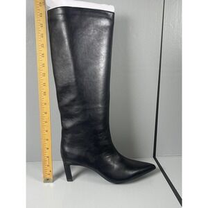 ON 34TH Boots Womens Size 9.5 Black RACHELLEP Knee High Pointed Toe Stiletto